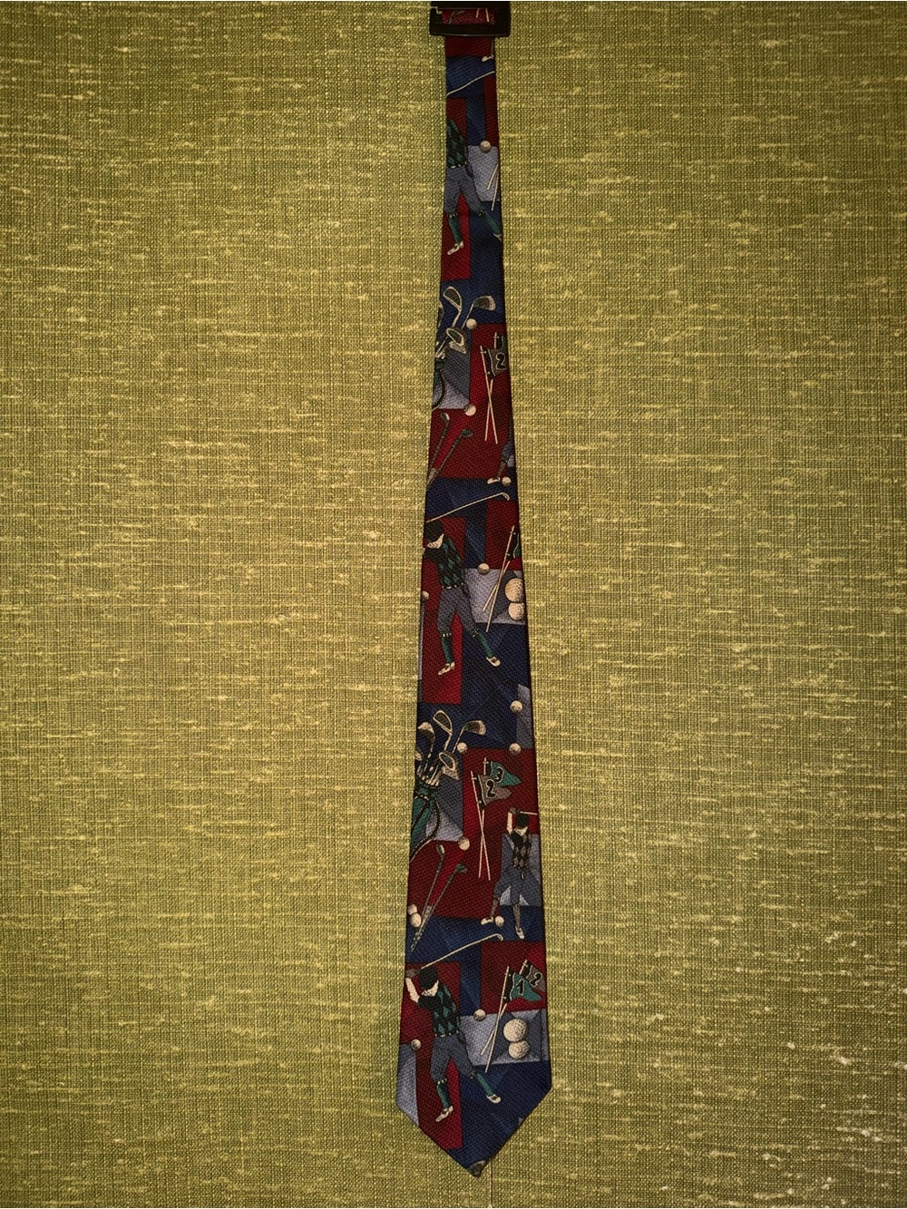 🔥 VTG 90s American Sports Golf Graphic Novelty Necktie 🔥